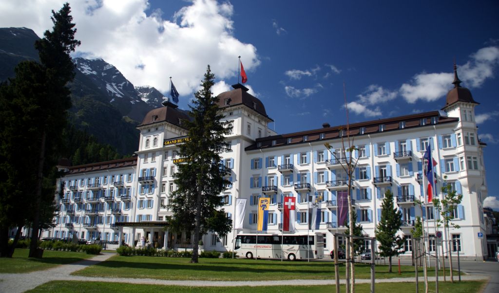 We then walk to St. Moritz Bad and pass the Kempinski Hotel, which is currently the number 1 rated hotel in St. Moritz on Trip Advisor. It does look rather nice.